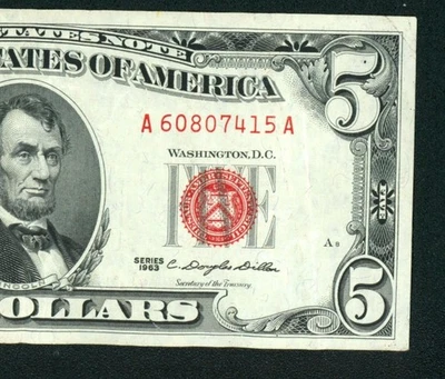 $5 1963 United States Note ** PAPER CURRENCY AUCTIONS - Image 1 of 3