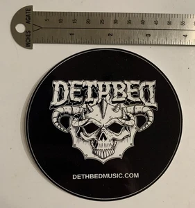 Dethbed Band Logo / Helmet Horned Skull Design Glossy Sticker  - Picture 1 of 2