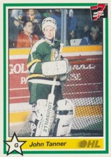 1990-91 7th Inning Sketch OHL #145 JOHN TANNER - London Knights
