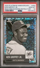 2022 Topps Chrome Platinum Anniversary Ken Griffey Jr. B&W Mini Diamond  PSA 10