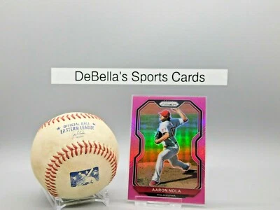 2021 Panini Prizm #147 Aaron Nola PINK PRIZM - Image 1 of 2