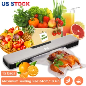 Máquina selladora al vacío ahorro de almacenamiento de conservación de alimentos automática con bolsas de sellado - Imagen 1 de 12