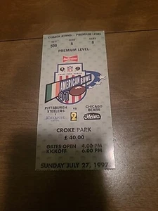 Nice July 27 1997 American Bowl Pittsburgh Steelers Vs Chicago Bears Croke Park - Picture 1 of 2