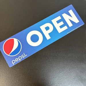 Pepsi Open Closed Advertising Sign 17” x 5 1/8” Window Door Cling #1 - Picture 1 of 14
