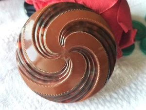 Huge Vintage Button In Gilded Celluloid 5.3 Cm Or 53 Mm Ref 1275 - Picture 1 of 5