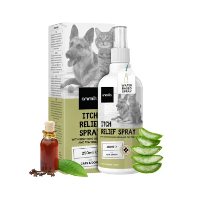 Itch relief - 250ml Spray - for cats & dogs - Aloe vera, Clove oil & Teat tree