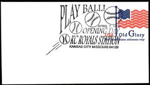 1998 Old Glory FDC Play Ball! KC Royals Station Opening Day Stamp - Picture 1 of 2