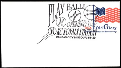 1998 Old Glory FDC Play Ball! KC Royals Station Opening Day Stamp - Image 1 of 2