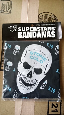 Vintage Wrestling  WWF Superstars Bandanas  Stone Cold Steve Austin  3:16  RARE  - Image 1 of 4