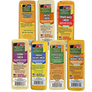- Specialty 100% Wisconsin Cheese Block Assortment Sampler - (Pack of 7 Blocks) - Picture 1 of 12