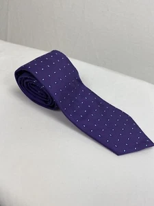 NWT Brooks Brothers 346 Pure Silk Purple Blue White Neck Tie 57.5L 3.25W USA - Picture 1 of 8