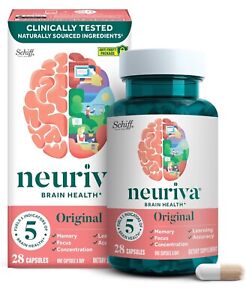 Neuriva 5 Original Brain Health/Performance 30 Capsules~30 Day Supply Exp: 02/25