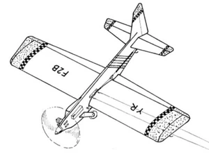 Craioveanu F2B C/L Stunt Model 53" Wingspan RC Model Airplane Printed Plans - Picture 1 of 2