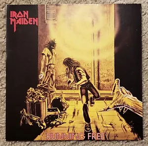 IRON MAIDEN - Running Free / Burning Ambition - 7 inch LP - UK Edition - Picture 1 of 2