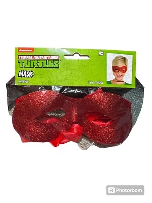 Nickelodeon’s Teenage Mutant Ninja Turtles Adult Red Glitter Mask Brand New - Image 1 of 4