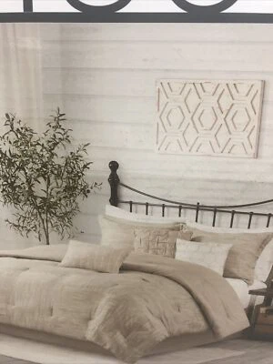 Madison Park 7 Piece Comforter Set Queen Size khaki - Image 1 of 4