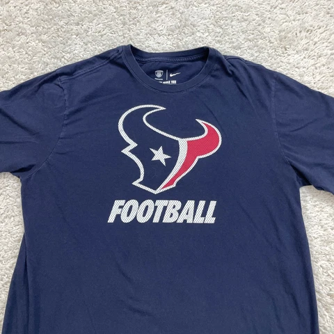 NFL Houston Texan Shirt Mens XLarge Blue White Red Nike Short Sleeve Football Cover