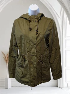 Love Tree Sz M Olive Green Military Outdoor Safari Hooded Field Jacket. G-1 - Picture 1 of 9