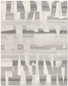 Alfombra de lana bereber marroquí color gris multi lujo hecha a mano diseño de área alfombra alfombra - Imagen 1 de 5