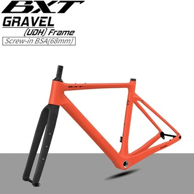 BXT 27.5er UDH Gravel Fahrradrahmen 700*45C Scheibenbremse Straße Frameset  BSA - Bild 1 von 4