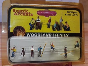 Woodland Scenics N Scale Scenic Accents Figures/People Set Surveyors (6) - Picture 1 of 2