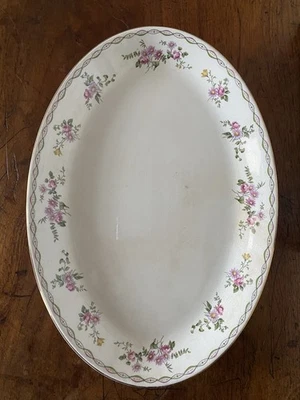 Large Antique John Maddocks & Sons Royal Vitreous Floral Serving Platter - image 1 of 4