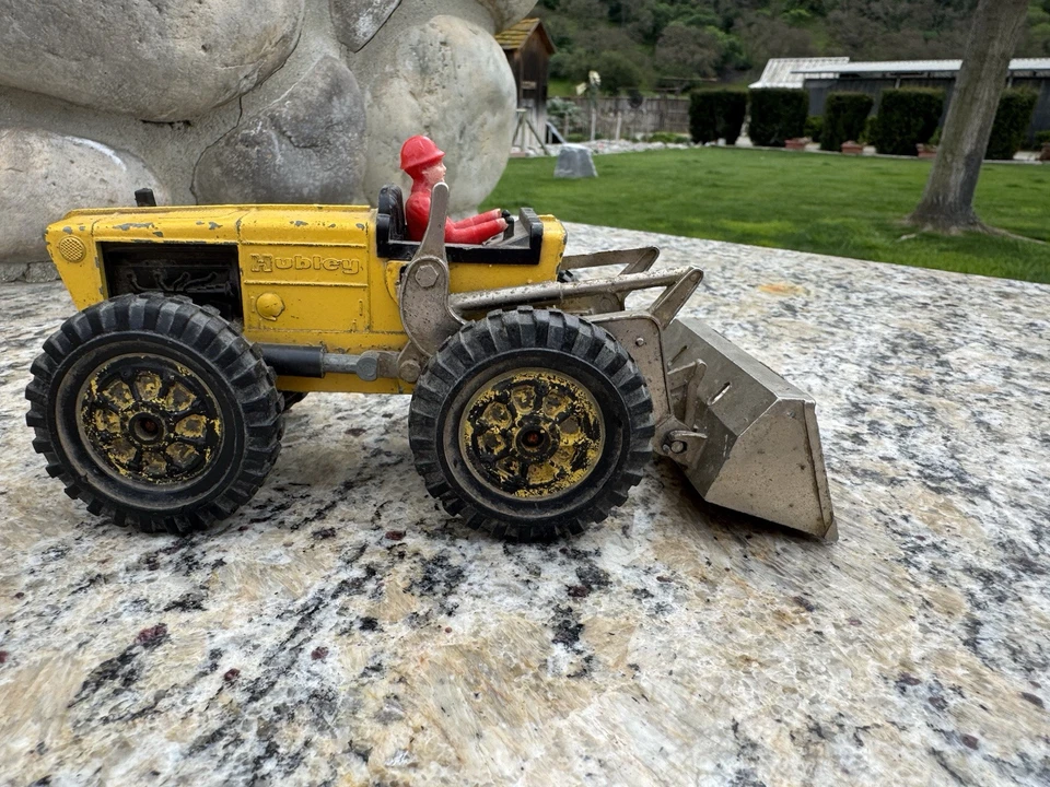 Cargador frontal HUBLEY amarillo vintage tractor metal años 60 EE. UU. 1803  Foto 1 de 4