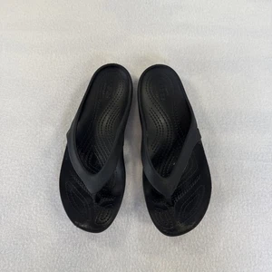 Crocs Kadee II Black Flip Flops Women’s Size 6 Iconic Crocs Comfort - Picture 1 of 5