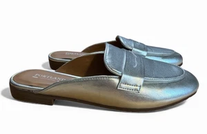 Portalnd Boot Company flache Loafer Pantoletten Slipper Schuhe 6M silber metallic adrett - Bild 1 von 9