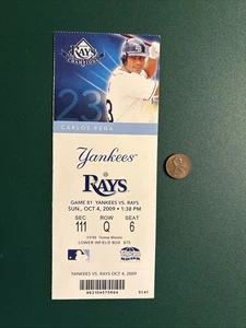 ALEX RODRIGUEZ HR in 1st AB & Last AB of SEASON 2009 YANKEES RAYS TICKET STUB - Picture 1 of 2