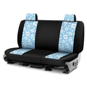 For Ram 3500 19-24 Seat Cover CR-Grade Neoprene 2nd Row Black & Hawaiian Sky - Picture 1 of 12