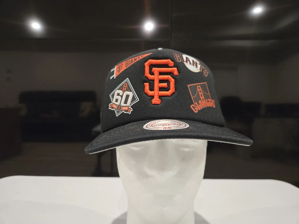 NWT Mitchell And Ness San Francisco Giants Overload Trucker Snapback Cap Hat  - Image 1 of 4