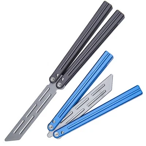 Metal Butterfly Toy Knife Trainer Training Dull Tool Practice Aluminum Handle - Picture 1 of 18