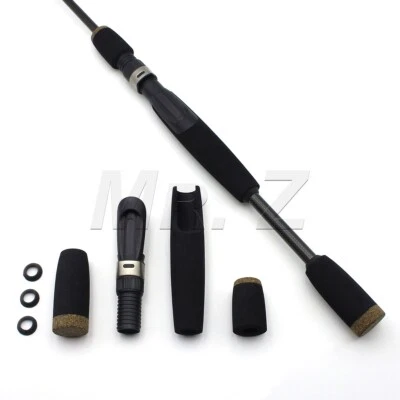 Spinning Black EVA Fishing Rod Building Handle Rod Repair Split Grip Reel Seat - Image 1 of 4