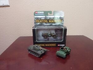 Corgi CS 90396 4X4 Utility Jeep USMC Fighting Machines  + 2 other vehicles