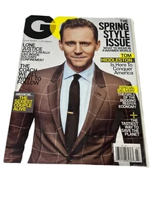 March 2017 GQ mens fashion magazine Tom Hiddleston Front Cover Issue Loki Actor - Picture 1 of 6