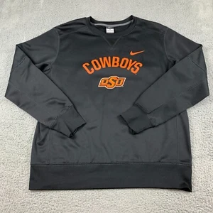 Oklahoma State Cowboys Sudadera Para Hombre Grande Negra Naranja OSU Nike Therma-Fit - Imagen 1 de 11