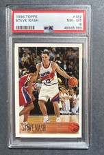 1996-97 Topps Steve Nash Rookie Card PSA 8 NM-MT Phoenix Suns RC #182 PG