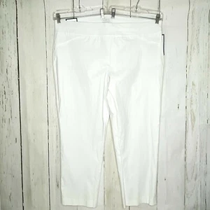 Charter Club Cambridge Pull On Tummy Slimming Slim Leg Pants Plus size 26W White - Picture 1 of 10
