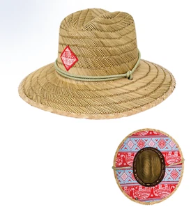 Sombrero de playa salvavidas sol de paja para niños rafia ala ancha - Imagen 1 de 1