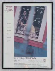 Signed Sandra Cisneros, Poet,Writer, Women of Hope Poster, Signed & Kissed - Picture 1 of 11