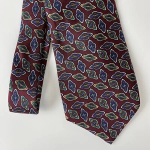 Vtg Boston Traders UFO Planets Abstract Made in USA 100% Silk Necktie Multicolor - Picture 1 of 11