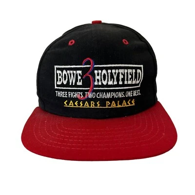 De Colección Bowe vs Holyfield 3 Caesars Boxeo 11/04/95 Campeones Snapback Sombrero EE. UU. Foto 1 de 4