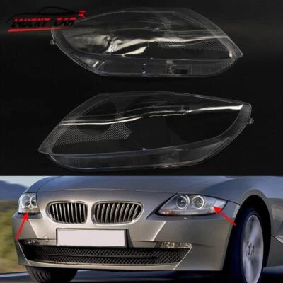 Cubierta de lente de faros delanteros izquierdo y derecho para BMW Z4 E85 2004-2008 Foto 1 de 4