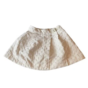 Kate Spade Skirt The Rules Girls Skirt Size 140/ 10Y Gold Flowy Pleated Crepe - Picture 1 of 3