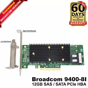LSI Broadcom 9400-8i SAS 12Gbps 8-Ports PCIe Tri-Mode Storage Host Bus Adapter - Bild 1 von 9