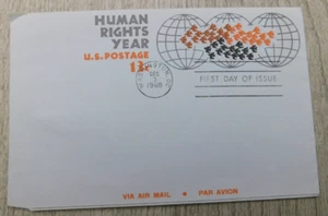 First Day Of Issue WA DC 1968 Human Rights Year Vintage Stamp Envelope Cover - Picture 1 of 4