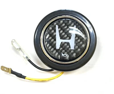 CARBON FIBER STEERING WHEEL HORN BUTTON FITS HONDA & ACURA - Image 1 of 2