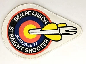 National Jamboree 1977 Ben Pearson Straight Shooter Bogenschießen Patch Pfadfinder - Bild 1 von 1