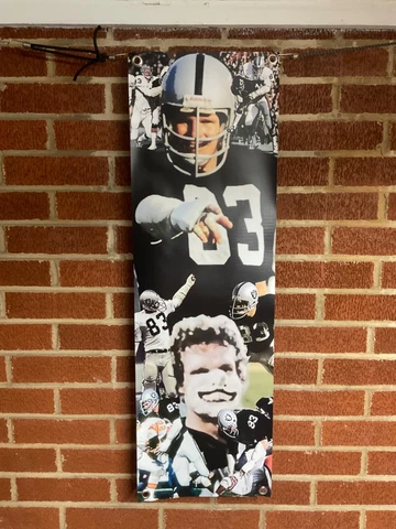 New! 32x11 TED HENDRICKS vinyl POSTER Oakland Raiders howie Long bo Jackson art Cover